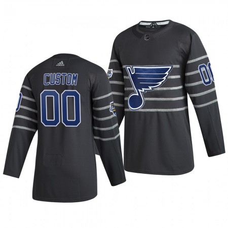 Camisola St. Louis Blues Personalizado Cinza Adidas 2020 NHL All-Star Authentic - Homem